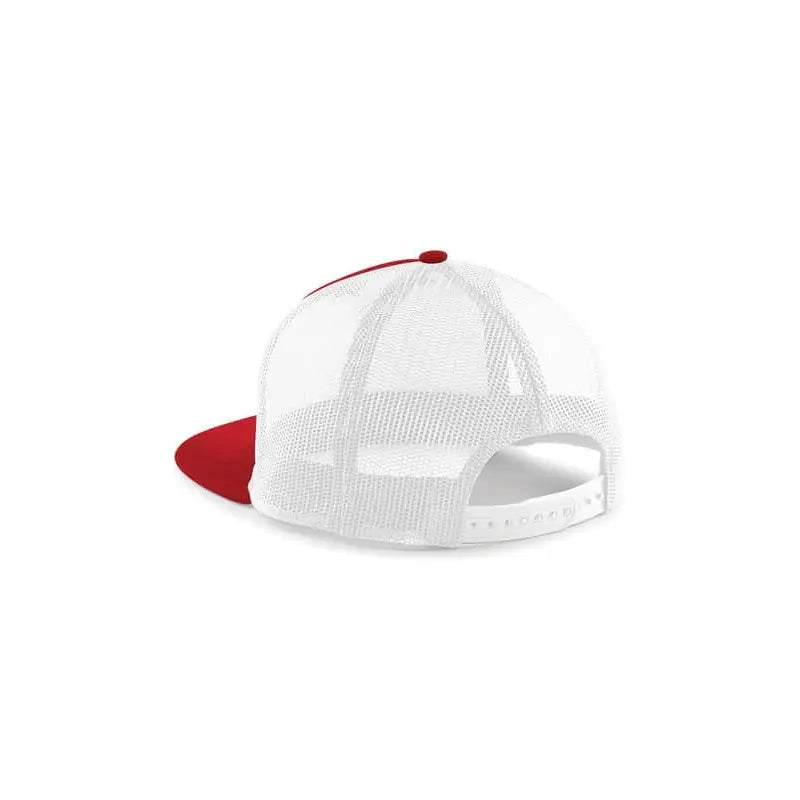 Beechfield B845 5-Panel Trucker Lippalakki - Punainen/Valkoinen - Päähineet