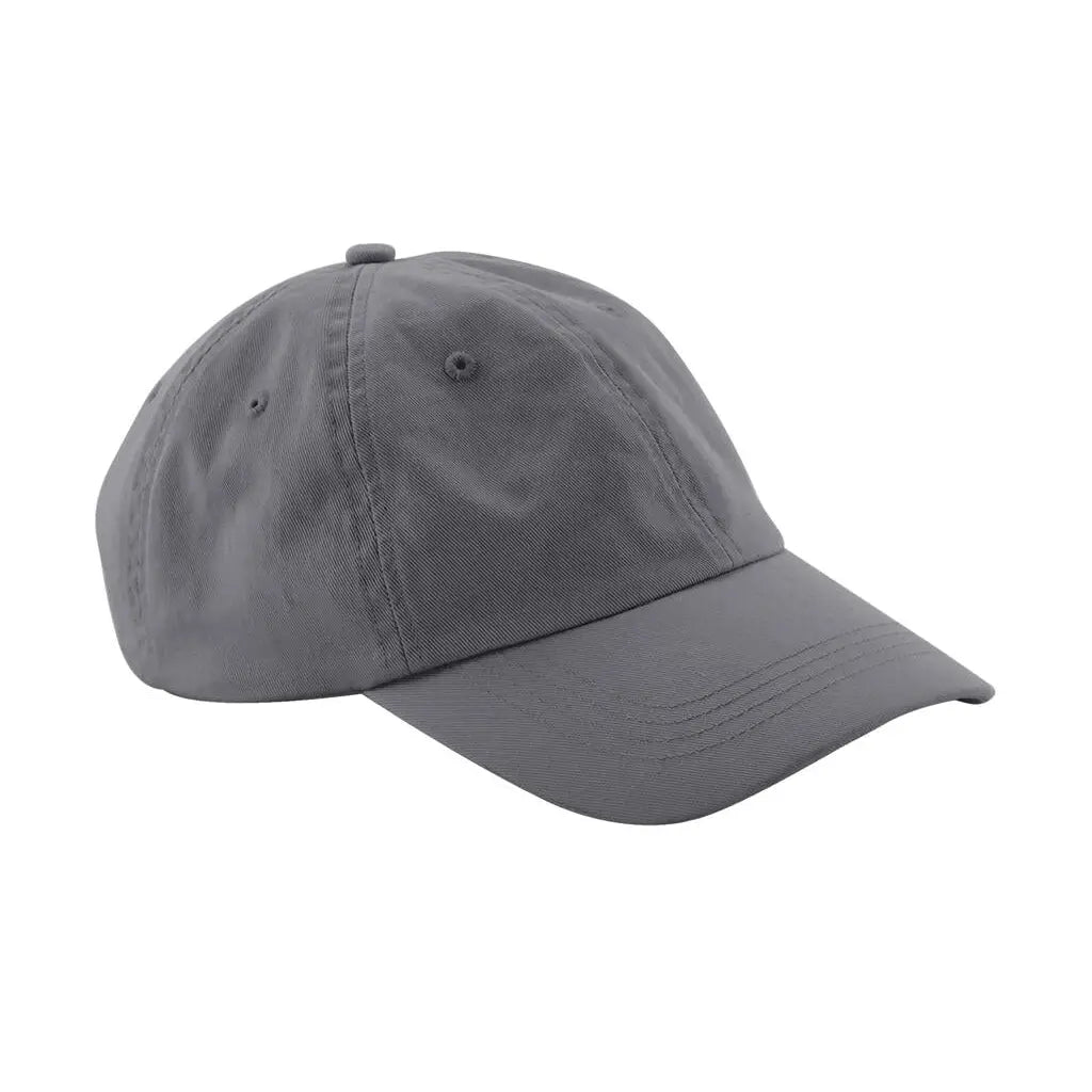 Beechfield Organic Cotton 6 Paneelinen Dad Cap B652N - Harmaa (Graphite Grey) - Päähineet