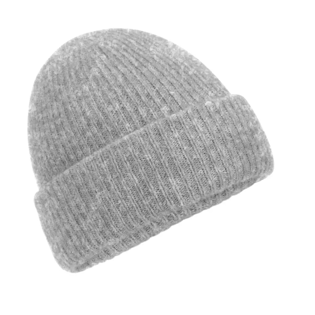 Beechfield Ribbineulottu lämmin pipo B386 - Harmaa (Grey Marl) - Yritystekstiilit