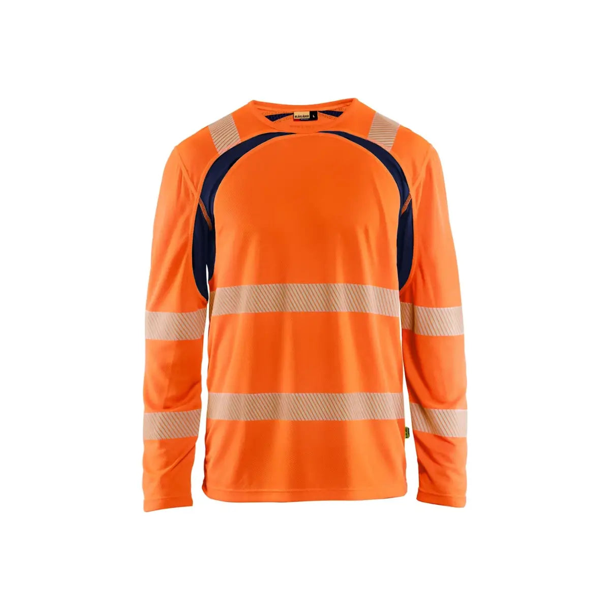 Blåkläder Highvis pitkähihainen t-paita 35991013 - Huomio-oranssi/Mariininsininen / XL - Blåkläder työvaatteet