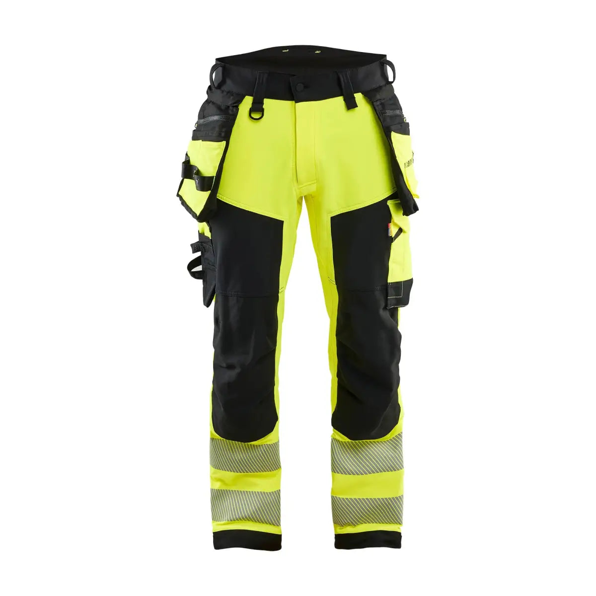 Blåkläder Highvis riipputaskuhousut 4-way stretch 11221648 - Huomiokeltainen/Musta / C58 - Työvaatteet