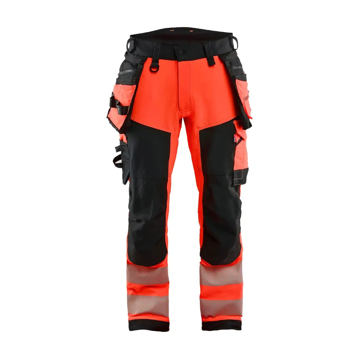 Blåkläder Highvis riipputaskuhousut 4-way stretch 11221648 - Huomiopunainen/Musta / D84 - Työvaatteet
