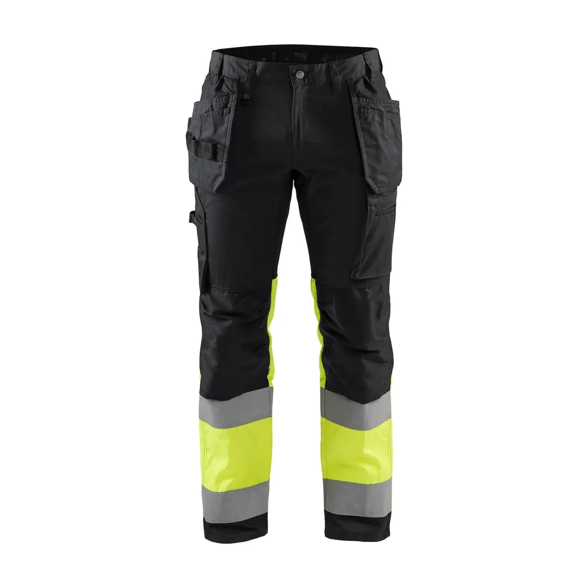 Blåkläder Highvis riipputaskuhousut stretch 15581811 - Musta/Huomiokeltainen / C62 - Työvaatteet