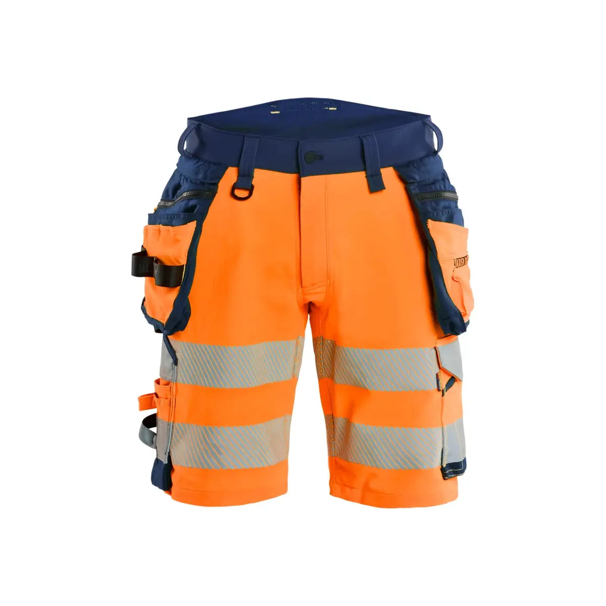 Blåkläder Highvis riipputaskushortsit 4-way stretch 11201648 - Huomio-oranssi/Mariininsininen / C62 - Työvaatteet