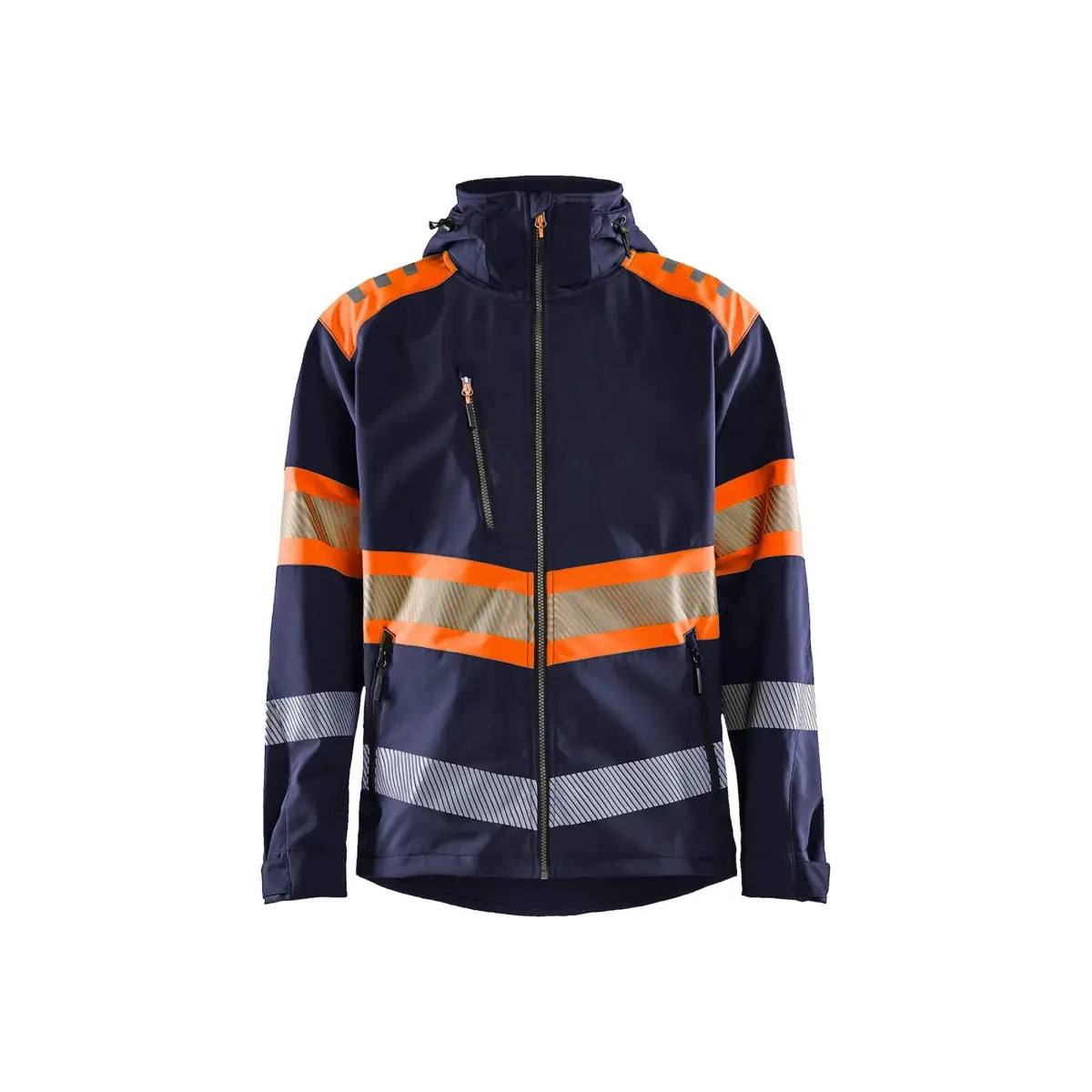 Blåkläder Highvis Softshell-takki 44942513 - Mariininsininen/Huomio-oranssi / L - Blåkläder työvaatteet
