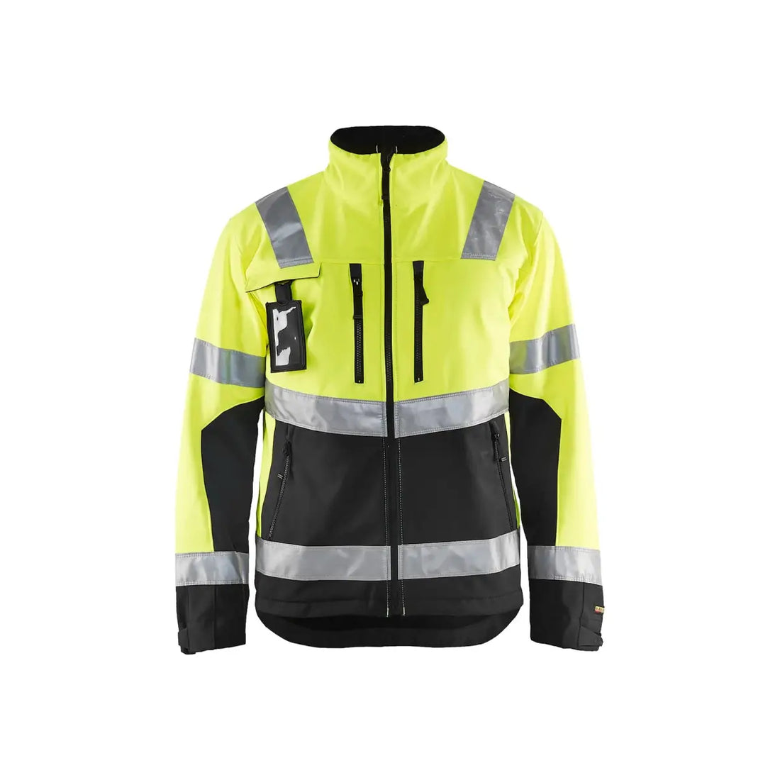Blåkläder Highvis softshell-takki 49002517 - Huomiokeltainen/Mariininsininen / XL - Blåkläder työvaatteet