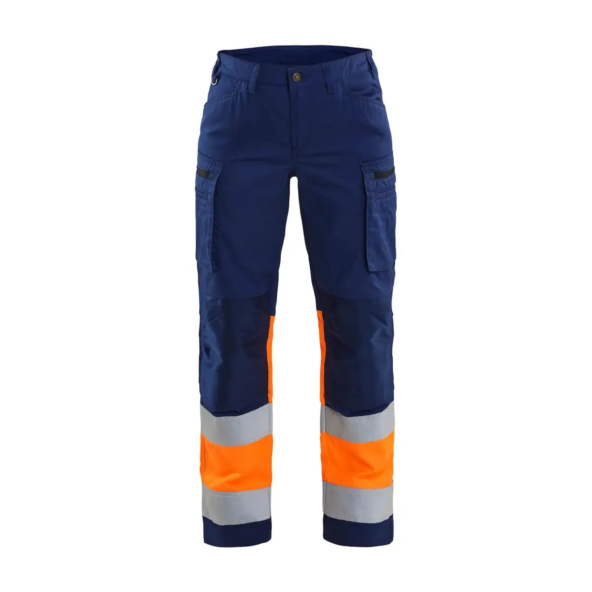 Blåkläder Naisten highvis housut stretch 71611811 - Mariininsininen/Huomio-oranssi / C32 - Blåkläder työvaatteet
