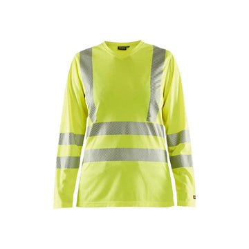 Blåkläder Naisten highvis pitkähihainen t-paita UV-suoja 34851013 - Huomiokeltainen / XXXL - Blåkläder työvaatteet