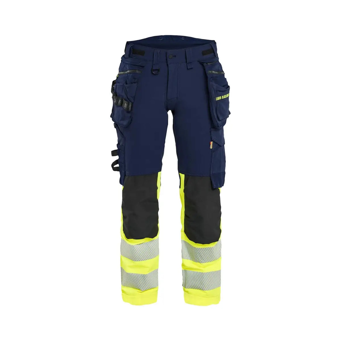 Blåkläder Naisten Highvis riipputaskuhousut 4-way stretch 70251648 - Mariininsininen/Huomiokeltainen / C48 - Blåkläder