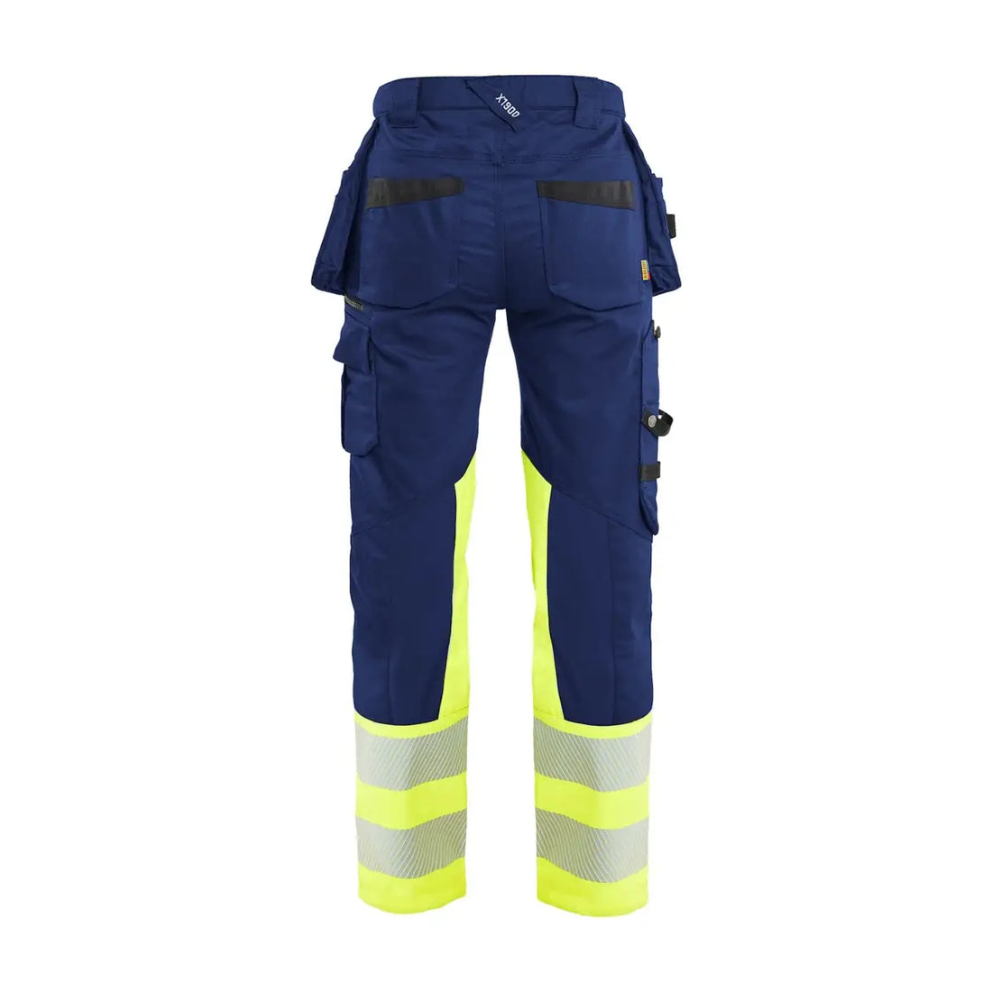 Blåkläder Naisten highvis riipputaskuhousut stretch 70301149 - Mariininsininen/Huomiokeltainen / D18 - Blåkläder