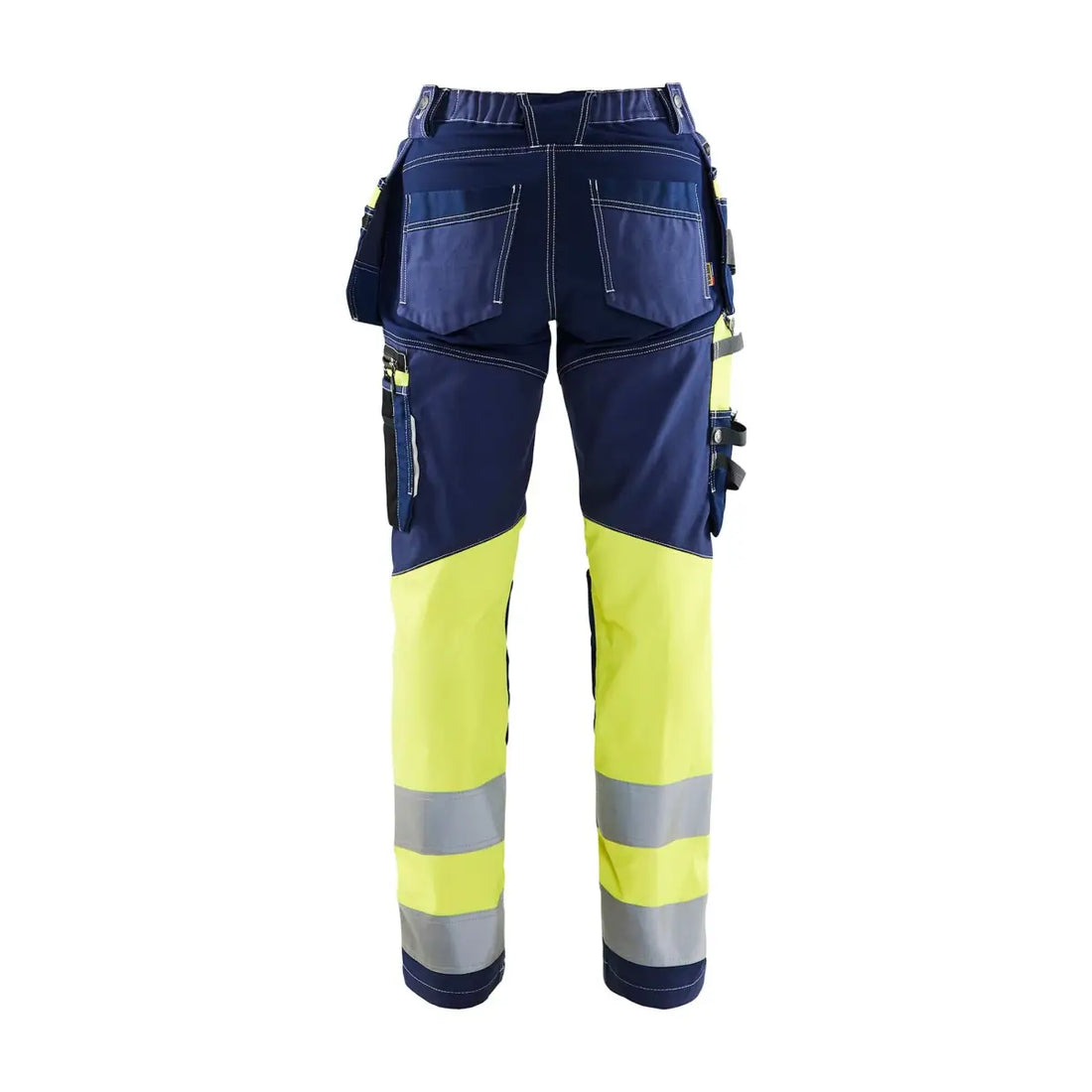 Blåkläder Naisten highvis riipputaskuhousut stretch 71961370 - Mariininsininen/Huomiokeltainen / C36 - Blåkläder