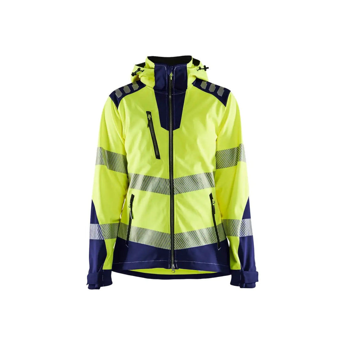 Blåkläder Naisten Highvis Softshell-takki 47912513 - Huomiokeltainen/Mariininsininen / L - Blåkläder työvaatteet