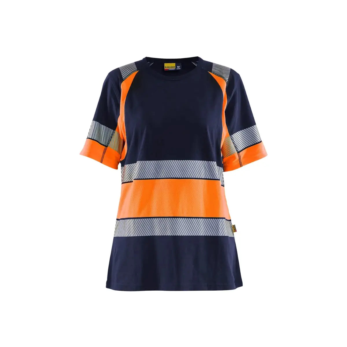 Blåkläder Naisten Highvis t-paita 34101030 - Mariininsininen/Huomio-oranssi / XS - Blåkläder työvaatteet