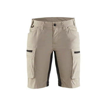 Blåkläder Naisten shortsit stretch 71491845 - Hiekka/Musta / C32 - Blåkläder työvaatteet