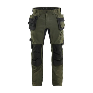 Blåkläder Riipputaskuhousut stretch 17501832 - Metsänvihreä/Musta / C52 - Työvaatteet