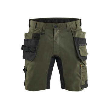 Blåkläder Riipputaskushortsit stretch 17521832 - Metsänvihreä/Musta / C46 - Blåkläder työvaatteet