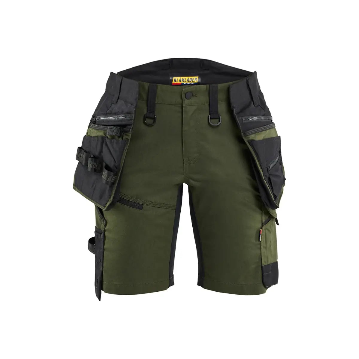Blåkläder STRIKER Naisten riipputaskushortsit stretch 71751149 - Metsänvihreä/Musta / C50 - Blåkläder työvaatteet