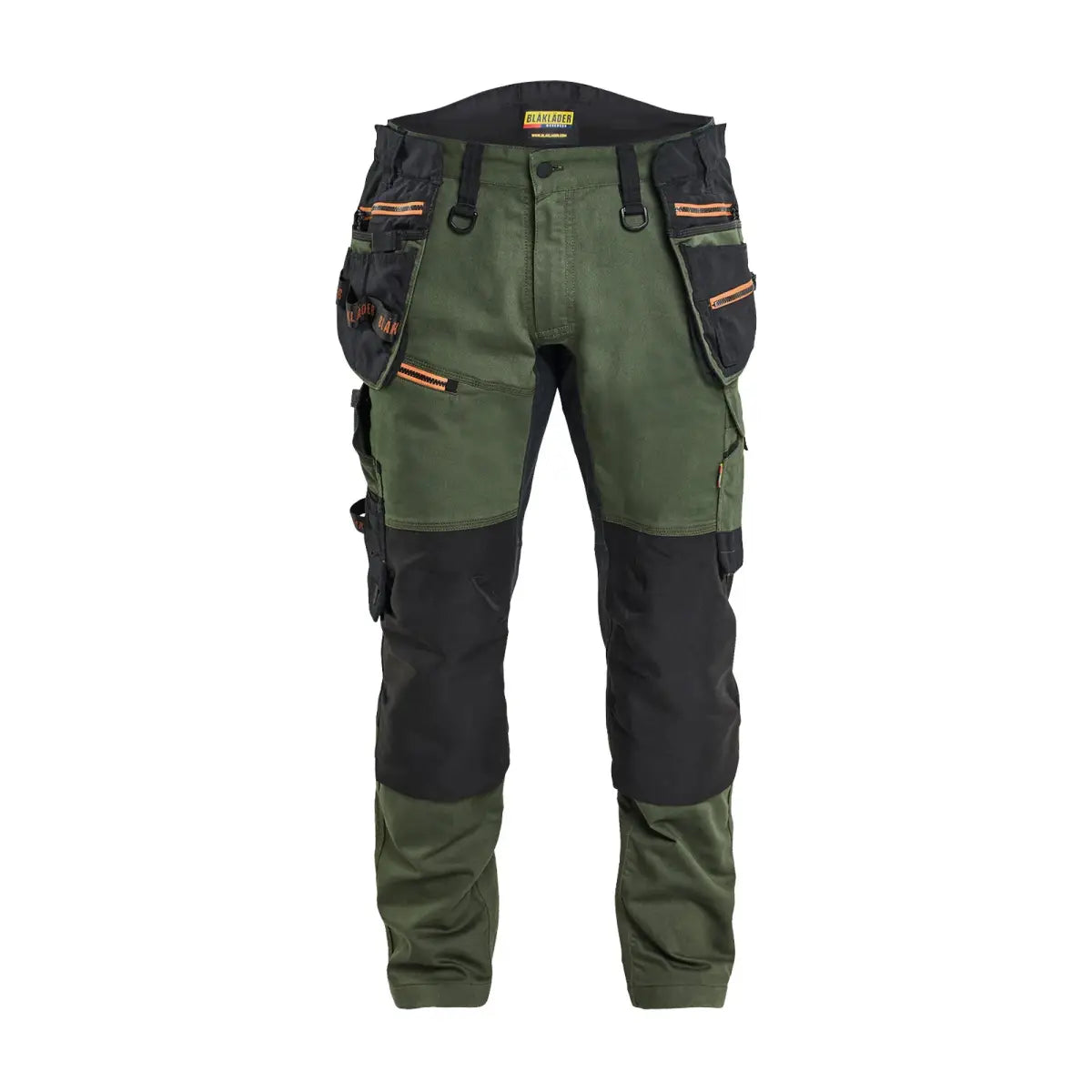 Blåkläder STRIKER Riipputaskuhousut Stretch 19701149 - Metsän vihreä/Ruosteenpunainen / C146 - Työvaatteet