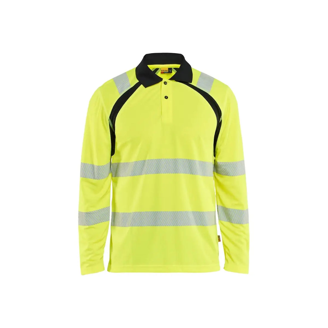 Blåkläder UV-suojattu pitkähihainen pikeepaita High-Vis 35981013 - Huomiokeltainen/Mariininsininen / L - Blåkläder