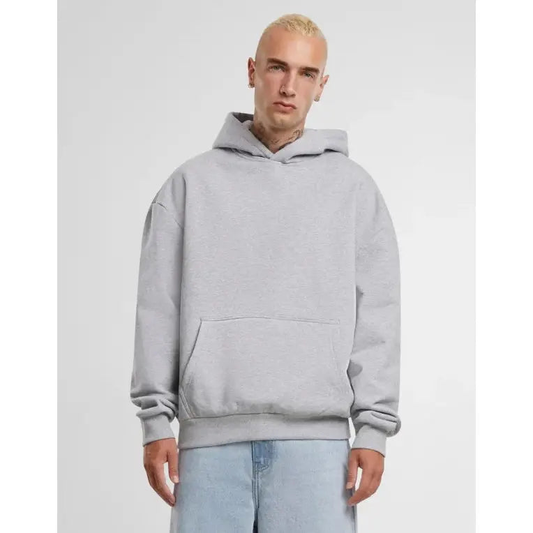 Build Your Brand Ultrapaksu Oversize Huppari - Harmaa (Heather Grey) / XS - Yritystekstiilit