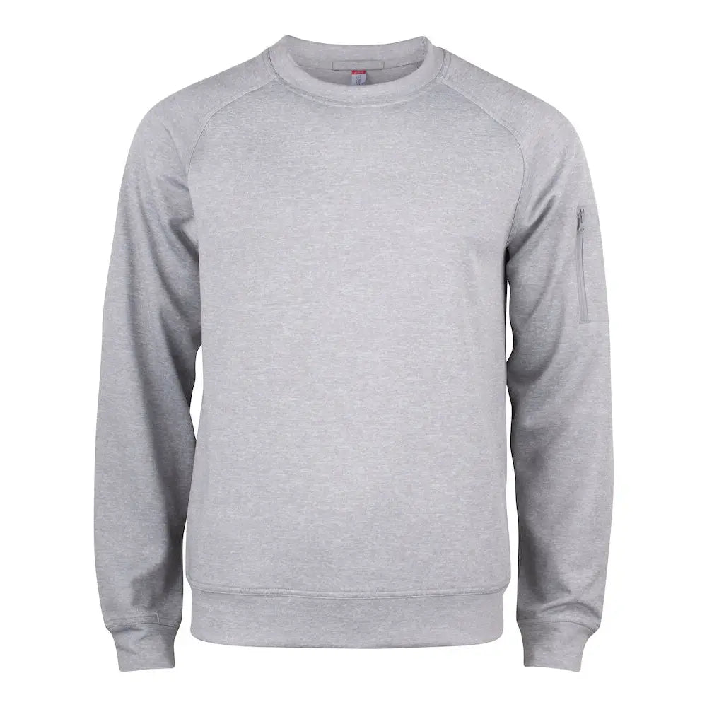Clique Basic Active Lankavärjätty Collegepaita - Harmaa (Heather Grey) / 4XL - Yritystekstiilit
