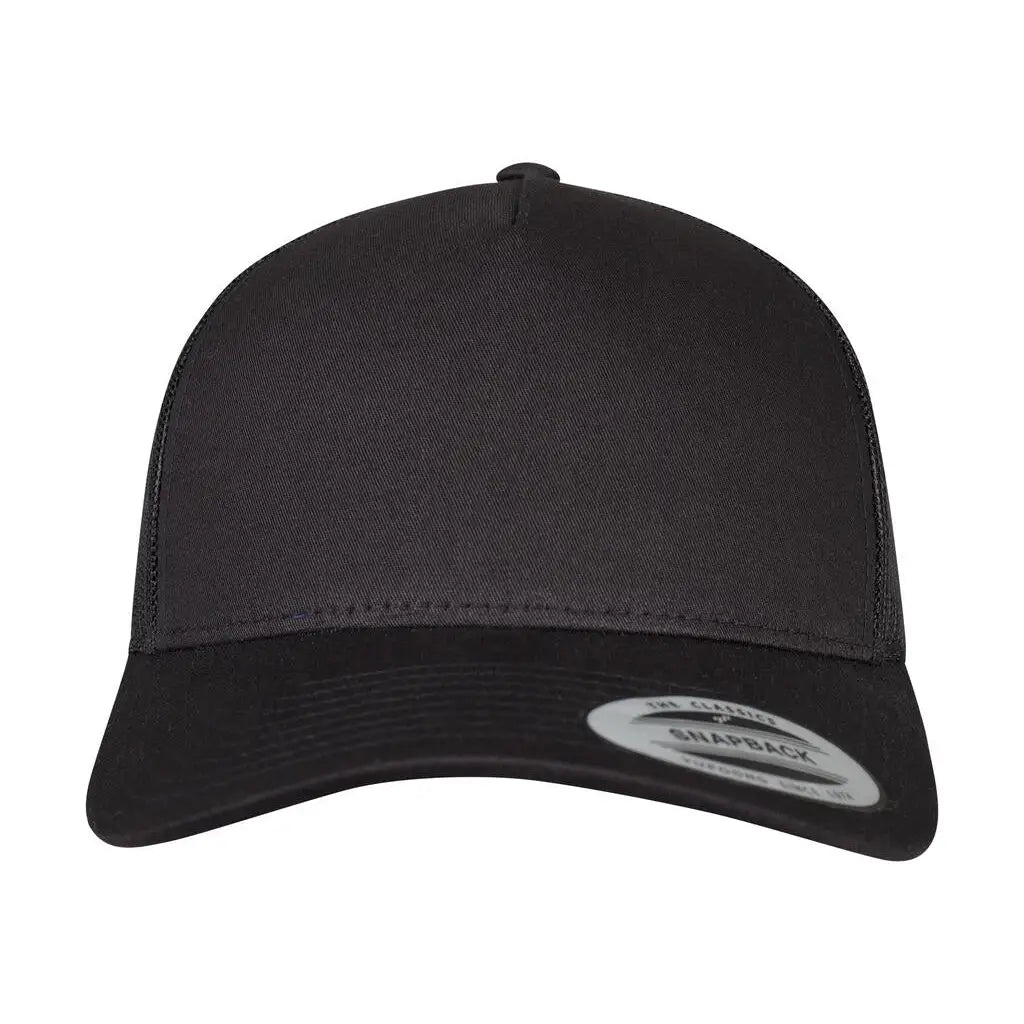 Flexfit 5-Paneeli Retro Trucker Lippalakki - Musta - Yritystekstiilit