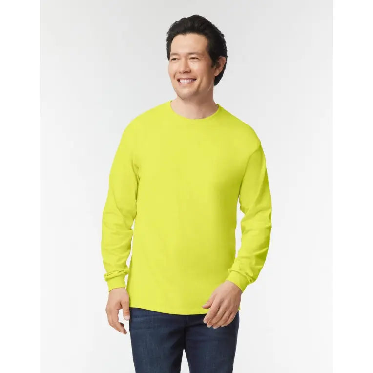 Gildan Ultra Cotton Pitkähihainen Huomiopaita Painatuksella - min. 20kpl - Yritystekstiilit