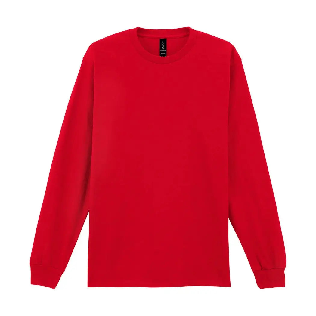 Gildan Ultra Cotton Pitkähihainen T-Paita - Punainen / S - Yritystekstiilit