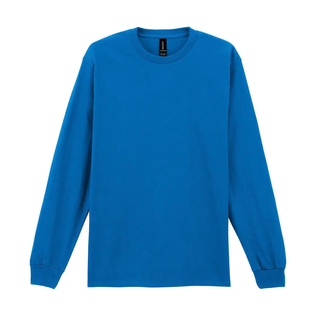 Gildan Ultra Cotton Pitkähihainen T-Paita - Sininen (Royal) / S - Yritystekstiilit