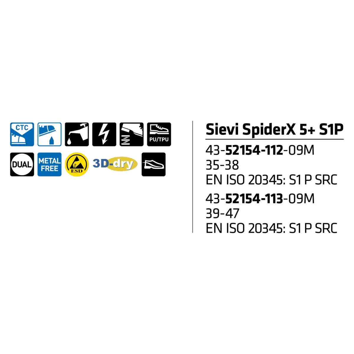 OUTLET Sievi Spiderx 5+ S1P Turvasandaali - Outlet