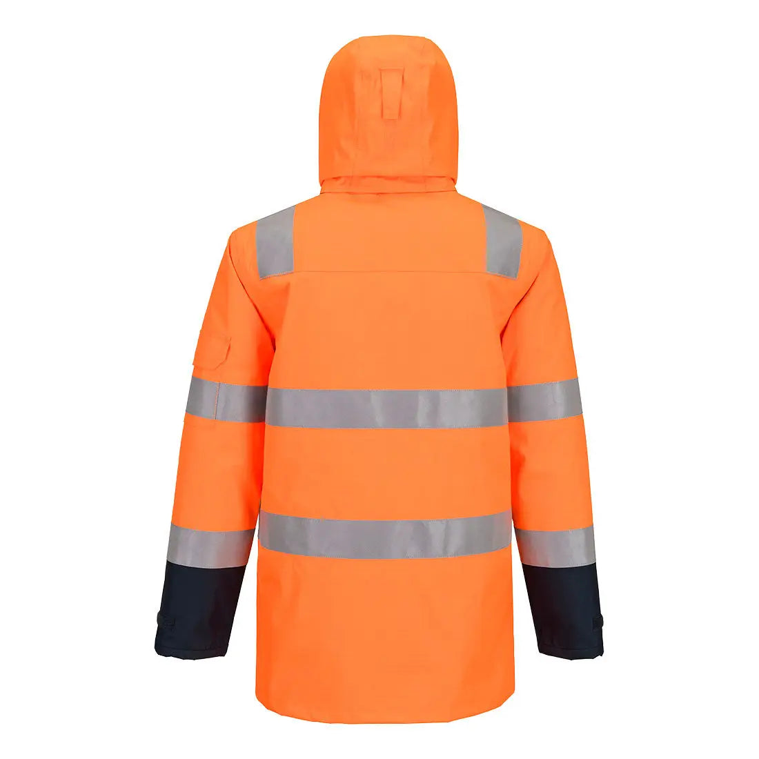 Portwest Bizflame Rain+ Hi-Vis Multi-Normi Kontrasti FR vuorellinen talvitakki FR617 - Oranssi/navy / L - Työtakit