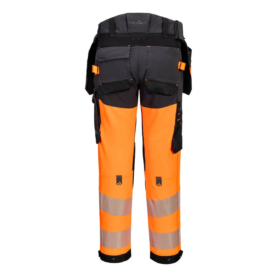 Portwest Ev4 Hi-Vis 1-Luokan Joustavat Housut - Normaali (Regular) / Oranssi/metallinharmaa / 28 - Työvaatteet