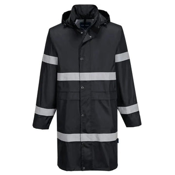 Portwest Iona sadetakki 100cm F437 - Musta / 4XL - Työtakit