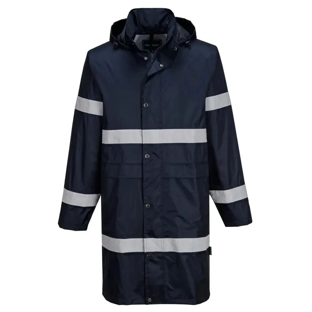 Portwest Iona sadetakki 100cm F437 - Sininen (Tumma) / 4XL - Työtakit