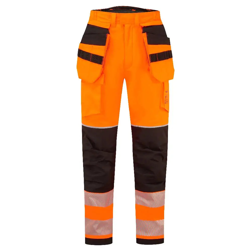 Portwest PW3 FR Modaflame Hi-Vis vuorelliset talviriipputaskuhousut - Oranssi/Musta / L - Työvaatteet