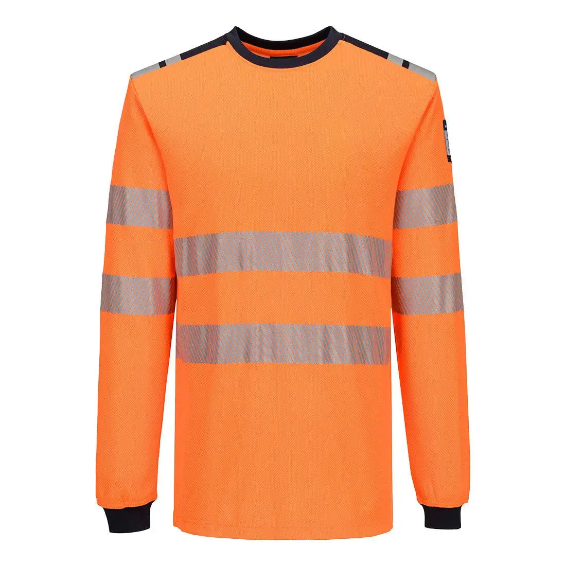 Portwest PW3 Modaflame Hi-Vis FR pitkähihainen t-paita FR736 - Oranssi/navy / L - Työpaidat