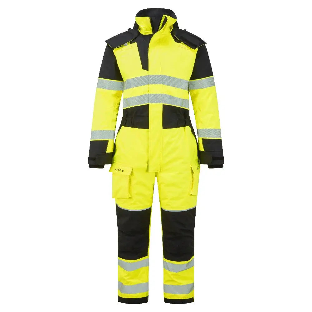 Portwest PW3 Modaflame Rain+ Hi-Vis Multi-Norm FR talvihaalari FR516 - kelta/ musta / L - Umpihaalarit