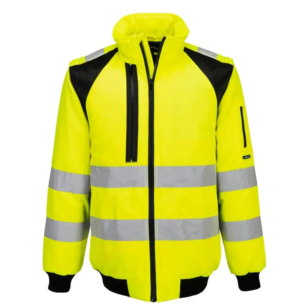 Portwest Wx2 Hi-Vis Pilottitakki 2in1 CD898 - kelta/ musta / 4XL - Työtakit
