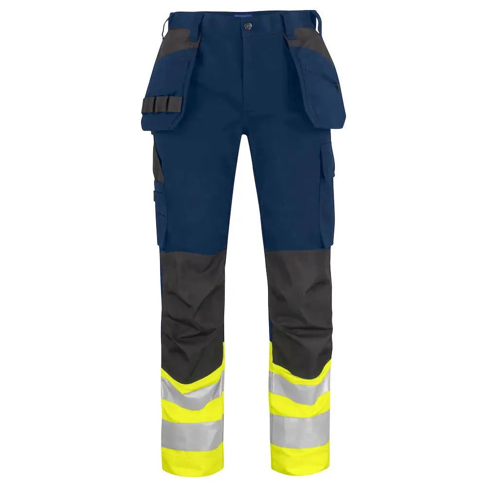 Projob 6534 Huomioriipputaskuhousut EN ISO 20471 Luokka 1 - Keltainen/Sininen / D100 - Työvaatteet