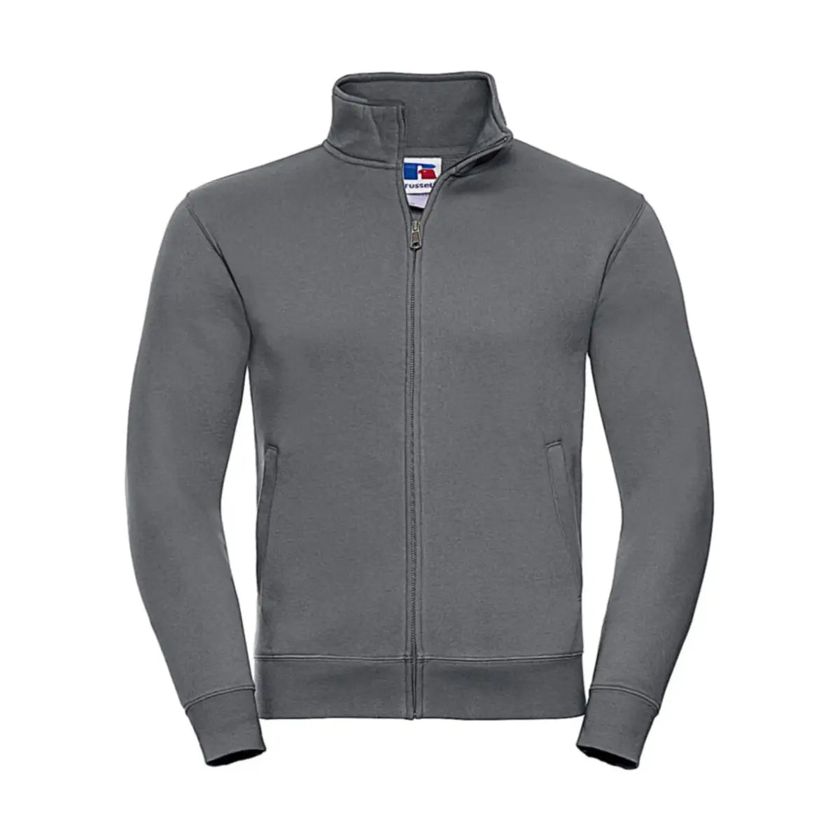 Russell Authentic Miesten vetoketjullinen Collegetakki - Harmaa (Convoy Grey) / XS - Yritystekstiilit