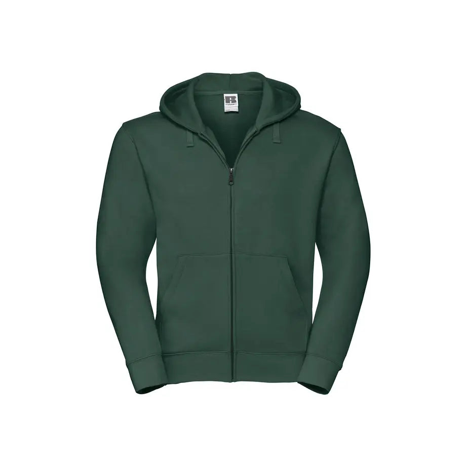 Russell Authentic Vetoketjuhuppari - Vihreä (BottleGreen) / XS - Yritystekstiilit
