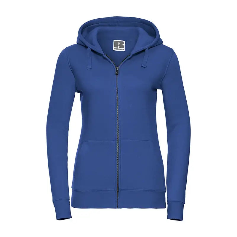 Russell Naisten Authentic Vetoketjuhuppari - Sininen (Bright Royal) / XS - Yritystekstiilit